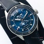 AAA Swiss Replica Blancpain Bathyscaphe Moonphase Watch Ss Blue Dial
